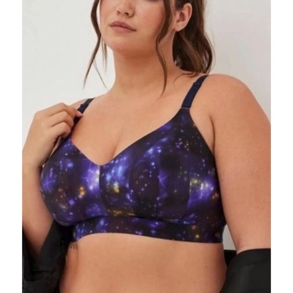 Torrid Curve Other - Torrid Curve Dream Wire Free Bra size 44B Purple Galaxy Print